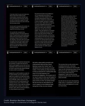 Brooklyn Beckham, “versions of events” and the new PR release